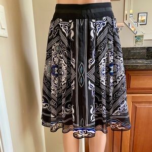 White House/Black Market Multi Print Skirt, Size 6